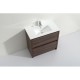 TB 750mm Plywood Floor Standing Vanity With Ceramic Basin Dark Oak
